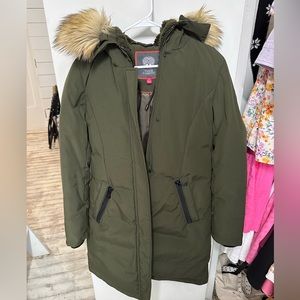 Vince Camuto Hooded Faux Fur Trim Parka